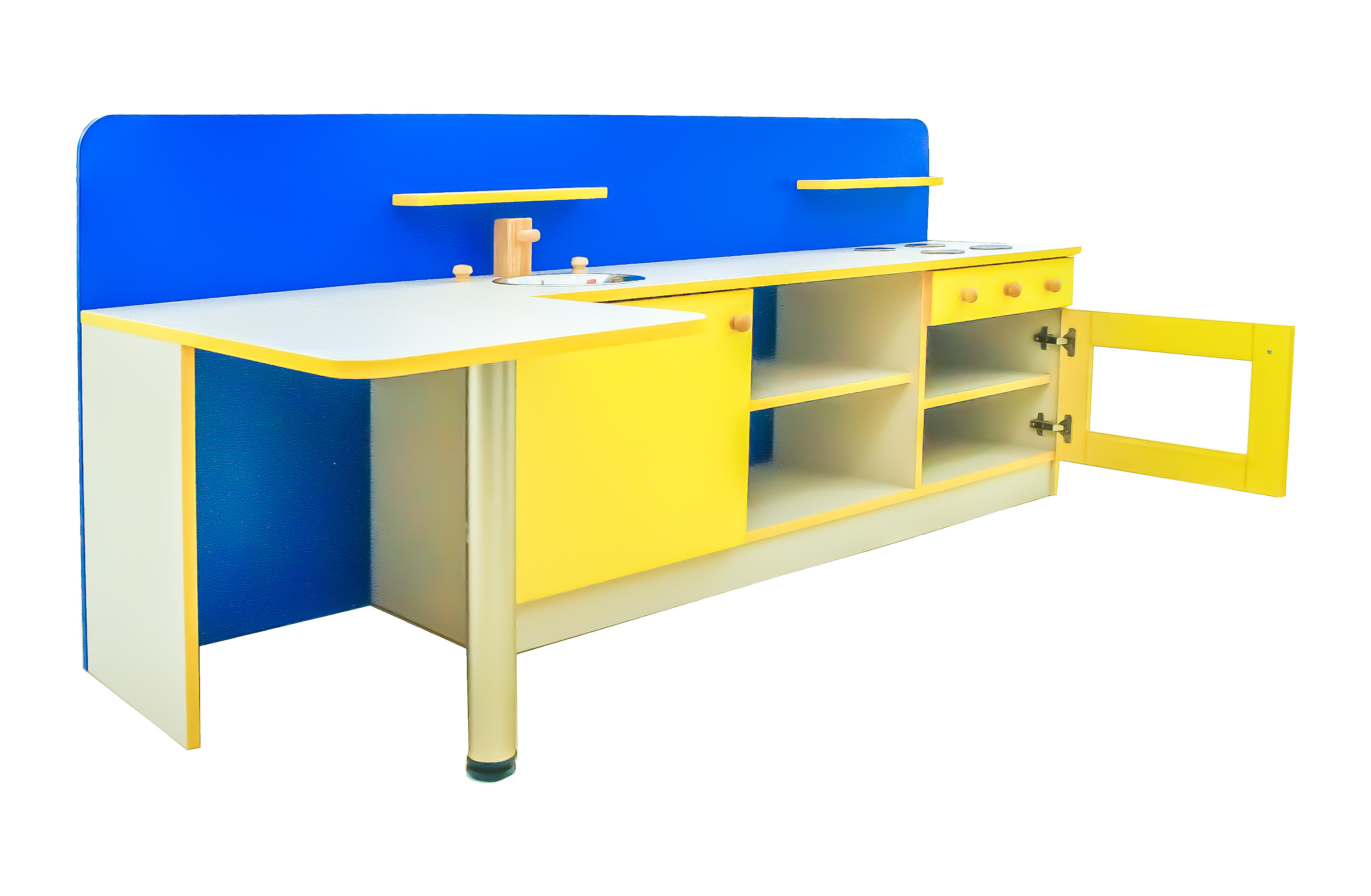 Konyhasarok 200x80x82 cm, pultmagasság: 53 cm, - sárga